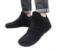babominimer Bottes de neige imperméables pour homme avec doublure en peluche et semelle en caoutchouc antidérapante, chaussures d'hiver isolées pour camping et trekking, tissu Oxford et cochon (41