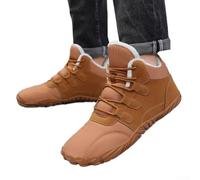 babominimer Bottes de neige imperméables pour homme avec doublure en peluche et semelle en caoutchouc antidérapante, chaussures d'hiver isolées pour camping et trekking, tissu Oxford et cochon (38