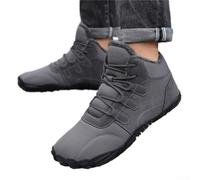 babominimer Bottes de neige imperméables pour homme avec doublure en peluche et semelle en caoutchouc antidérapante, chaussures d'hiver isolées pour camping et trekking, tissu Oxford et cochon (42