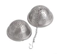 babominimer Boule à thé en acier inoxydable 304 avec chaîne, filtre à thé en vrac à mailles fines pour infuser du thé ou des herbes, boule à épices pour assaisonnements et cuisine, (S)