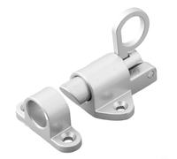 babominimer Boulon de loquet à fermeture automatique en alliage d'aluminium pour serrure de sécurité de porte à ressort à anneau, poignée de traction automatique avec sécurité améliorée pour