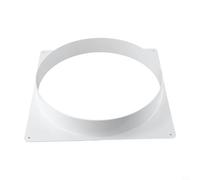 babominimer Bride de connecteur de conduit d'aération pour systèmes CVC, adaptateur de tuyau de ventilation en plastique avec fond carré, compatible avec ventilateur extracteur (300 mm)