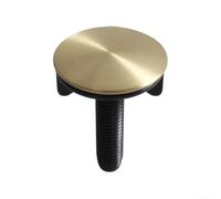 babominimer Cache-trou d'évier de cuisine en acier inoxydable doré 45 mm avec poignée de 6 cm pour trous d'évier standard, vis et anneau torique inclus