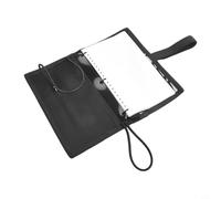 babominimer Carnet de notes humides pour la plongée sous-marine avec 50 pages de papier à lettre rechargeable et imperméable, poche transparente et attache élastique pour professionnel (noir)