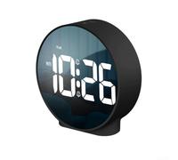 babominimer Ce réveil numérique, avec un grand écran LED incurvé, dispose d'une alimentation par batterie/USB, de quatre niveaux de luminosité et d'un format 12/24 heures, ce qui le rend pour les