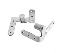 babominimer Charnière de porte pivotante invisible en acier inoxydable épais pour portes lourdes en bois, 80 x 80 mm, argent noir (argent, 5 mm)