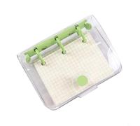 babominimer Classeur à 3 anneaux pour album photo, livre d'or de mariage, scrapbooking et journal, construction plastique et métal, 85 x 105 mm, 3 trous (vert)