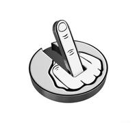 babominimer Clip humoristique pour chapeau de doigt d'honneur avec marqueur de balle magnétique, construction en acier inoxydable et fer, accessoire humoristique, se fixe à la ceinture ou à la poche