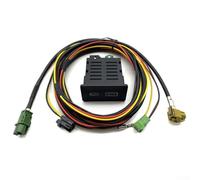 babominimer Commutateur de prise USB AUX sans fil pour interface audio CarPlay pour 7 MK7 B8 MIB2, installation de remplacement avec faisceau de câblage, matériau ABS,