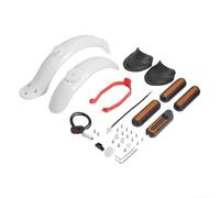 babominimer Compatible avec garde-boue Fender pour Xiaomi pour trottinette électrique M365 avec housse réfléchissante et feu arrière pour une meilleure sécurité nocturne et construction ABS (blanc et