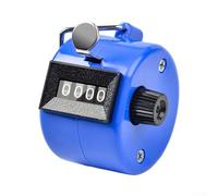 babominimer Compteur manuel mécanique à 4 chiffres avec boîtier en plastique et métal durable, prise en main ergonomique pour un comptage précis du flux de personnes lors d'événements (bleu)
