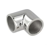 babominimer Connecteur de tuyau de main courante de bateau pour quincaillerie de pont et de cabine, joint coudé en acier inoxydable 316 de qualité marine, poli miroir, 22/25/30 mm, compatible avec