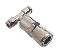 babominimer Connecteur pneumatique à trois voies avec joint droit - Entrée 6,35 mm - Diamètre du tube : 6 mm - Raccord en métal - Pression de fonctionnement : 0,8 MPa - Compatible avec compresseur