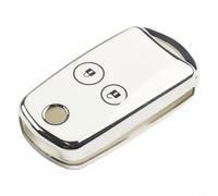 babominimer Coque de clé de voiture à 2 boutons pour Civic, Accord, Jazz, CR-V, HR-V et CR-Z, anti-chute, absorption des chocs, protection intégrale (blanc)