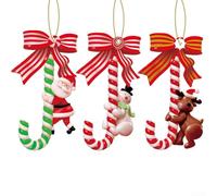 babominimer Créez un look festif, avec des décorations en forme de canne à sucre d'arbre de Noël, lot de 3 décorations à suspendre