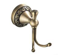 babominimer Crochet mural en laiton antique pour salle de bain ou salon, style européen, cintre robuste avec base, accessoire décoratif vintage pour