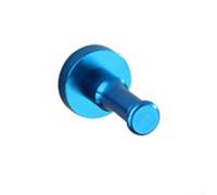 babominimer Crochet mural simple en alliage d'aluminium pour salle de bain, chambre ou cuisine - Cintre de porte et d'armoire peu encombrant pour chapeaux, sacs, clés, ustensiles - 32 mm (bleu clair)