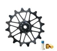 babominimer Dérailleur arrière à roulement en céramique - Poulie étroite et large 16T 18T pour vélos de route et VTT à 7 à 12 vitesses - Alliage d'aluminium léger avec creux (noir 16T)