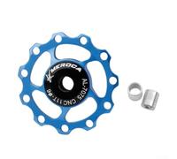 babominimer Dérailleur arrière pour roue jockey 11T et 13T avec roulement en acier scellé, poulie en alliage d'aluminium résistant pour vélo de route pour composants de vélo (11T bleu)