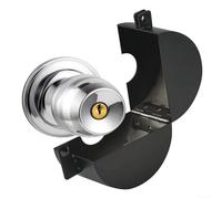 babominimer Dispositif de verrouillage de poignée de porte, couvercle en acier inoxydable pour désactiver le bouton de porte pour la sécurité - Compatible avec les poignées rondes ovales et les