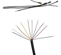 babominimer Ebike Câble connecteur étanche vers 5 lignes d'intégration pour composants électriques, faisceau de câblage 10 broches avec phare 3 broches, écran 5 broches, 3 broches