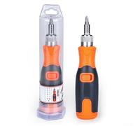 babominimer Embout de tournevis à cliquet plat pour Torx Hex pivotant à 180 degrés réglable magnétique (orange)
