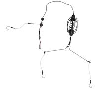 babominimer Ensemble d'alimentation de pêche à la carpe avec crochet de cage à appât et ligne en polyéthylène, matériel d'alimentation à ressort pour lancer long, matériel complet pré-noué pour pêche