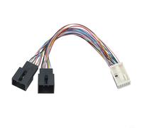 babominimer Faisceau d'installation stéréo de voiture, câble d'extension d'entrée audio 12 broches, adaptateur Y pour et modèles, répartiteur d'interface hôte 1 à 2