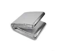 babominimer Film réflecteur de chaleur pour radiateur 5 m - Film isolant à économie d'énergie avec 12 tampons autocollants, feuille d'aluminium laminé double face pour prévenir les pertes de chaleur