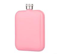 babominimer Flasque en acier inoxydable avec couvercle à vis anti-fuite pour whisky et liqueur, conçue pour le camping en plein air et les réunions sociales (rose)