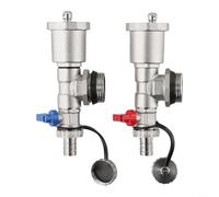babominimer G1 DN25 Distributeur de chauffage en laiton avec purgeur automatique rapide et robinets de vidange de circuit, construction robuste, résistance haute température 120 °C, remplissage