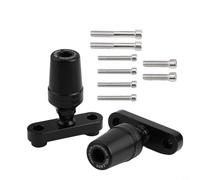 babominimer Glissière de protection de cadre de moto en alliage d'aluminium compatible avec Svartpilen 401 et Vitpilen 2018-2023 Rouge/noir (tête sphérique noire)