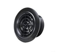 babominimer Grille d'aération de plafond rotative en ABS - Volume d'air réglable - Entrée et sortie - Noir - 75 mm/100 mm/125 mm - Pour salle de bain, bureau ou maison Exha (75 mm)