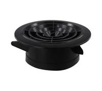 babominimer Grille d'aération de plafond rotative en ABS - Volume d'air réglable - Entrée et sortie - Noir - 75 mm/100 mm/125 mm - Pour salle de bain, bureau ou maison Exha (125 mm)
