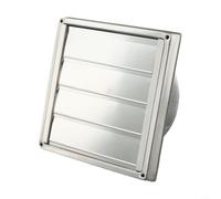 babominimer Grille d'aération en acier inoxydable 304 avec persienne anti-retour, évacuation murale résistante aux intempéries pour salle de bain, cuisine, sèche-linge, garage, abri de jardin ou