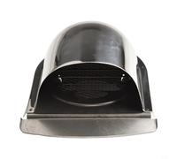 babominimer Hotte d'évacuation étanche en acier inoxydable pour sortie d'air murale, extracteur anti-échappement avec circulation d'air améliorée, 100 mm de diamètre, argenté (100 mm)