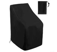 babominimer Housse de chaise de jardin en tissu Oxford 210D pour chaises d'extérieur empilables et à dossier haut, protection toutes saisons résistante aux intempéries, avec UV, pluie, neige