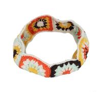 babominimer Housse de volant en crochet de tournesol de 365 cm, motif carré vintage pour femme, décoration intérieure de voiture, compatible avec berlines, SUV, monospaces