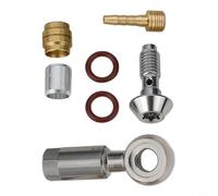 babominimer Insert de raccord de tuyau hydraulique pour banjo adaptateur pour MT4/MT5/MT6/MT7/MT8 pour freins de vélo, métal argenté pour pièces de frein hydraulique de vélo (A)