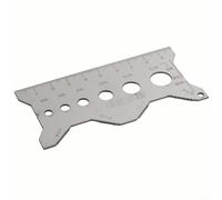 babominimer Jauge de filetage en acier inoxydable pour longueur de 1 à 100 mm de diamètre 4 à 12 mm avec étrier de pas pour P1.0 P1.25 P1.5 P1.75 Compatible avec les modèles standard