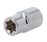babominimer Jeu de clés à douille Torx de type E 1,27 cm, douilles femelles E10 E12 E14 E16 E18 E20 E22 E24 en acier trempé pour mécanicien et bricolage automobile (E16)