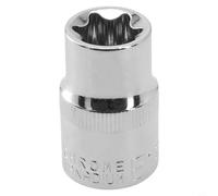 babominimer Jeu de clés à douille Torx de type E 1,27 cm, douilles femelles E10 E12 E14 E16 E18 E20 E22 E24 en acier trempé pour mécanicien et bricolage automobile (E18)