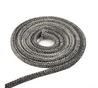 babominimer Joint d'étanchéité en fibre de verre 6 mm/8 mm x 2 m noir résistant à la chaleur pour poêle à bois, brûleur à bois, chaudière, cheminée et portes de four industriel (8 mm)
