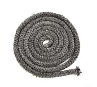 babominimer Joint d'étanchéité en fibre de verre noir pour poêle à bois, brûleurs à bois et cheminées 10/12 mm x 2 m de long (12 mm)