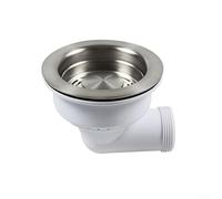 babominimer Kit de bonde d'évier en acier inoxydable et polypropylène avec bride de 114 mm, panier de 79 mm pour une capture efficace des particules alimentaires, design amovible facile à nettoyer