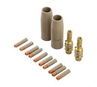 babominimer Kit de buse avec revêtement en métal pour chalumeau de soudage MIG 15AK - Buses de protection isolées et supports avec embouts pour soudage sans gaz dans un atelier automobile