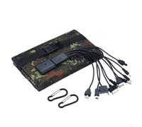 babominimer Kit de chargeur de panneau solaire USB 20 W avec PET monocristallin, pliable, portable, étanche IP65, pour le camping en plein air, la randonnée, banque d'énergie solaire haute efficacité