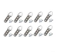babominimer Kit de crochets robustes avec vis en acier inoxydable, design à double trou pour une fixation murale sûre de cadres, œuvres d'art, photos et toiles, 10 ou 50 (3 trous, 10 pièces)