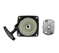 babominimer Kit de démarrage à rebond noir et argenté, comprend une pince à griffe, compatible avec les tondeuses à gazon, débroussailleuses, distance entre les trous de fixation de 8 cm, 67 mm