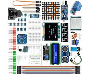 babominimer Kit de démarrage Arduino 85 pièces avec écran LCD OLED pour capteurs de relais moteur pour Nano V3.0 pour Mega 2560 328 projets, composants pour électronique